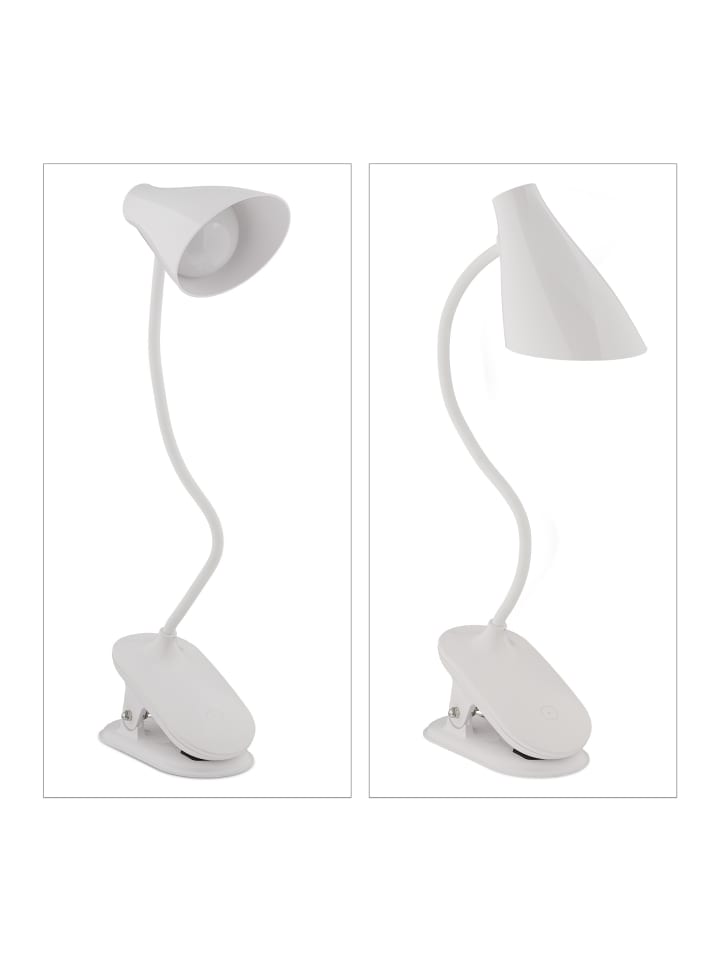 relaxdays Klemmlampe in Weiß günstig kaufen onesize