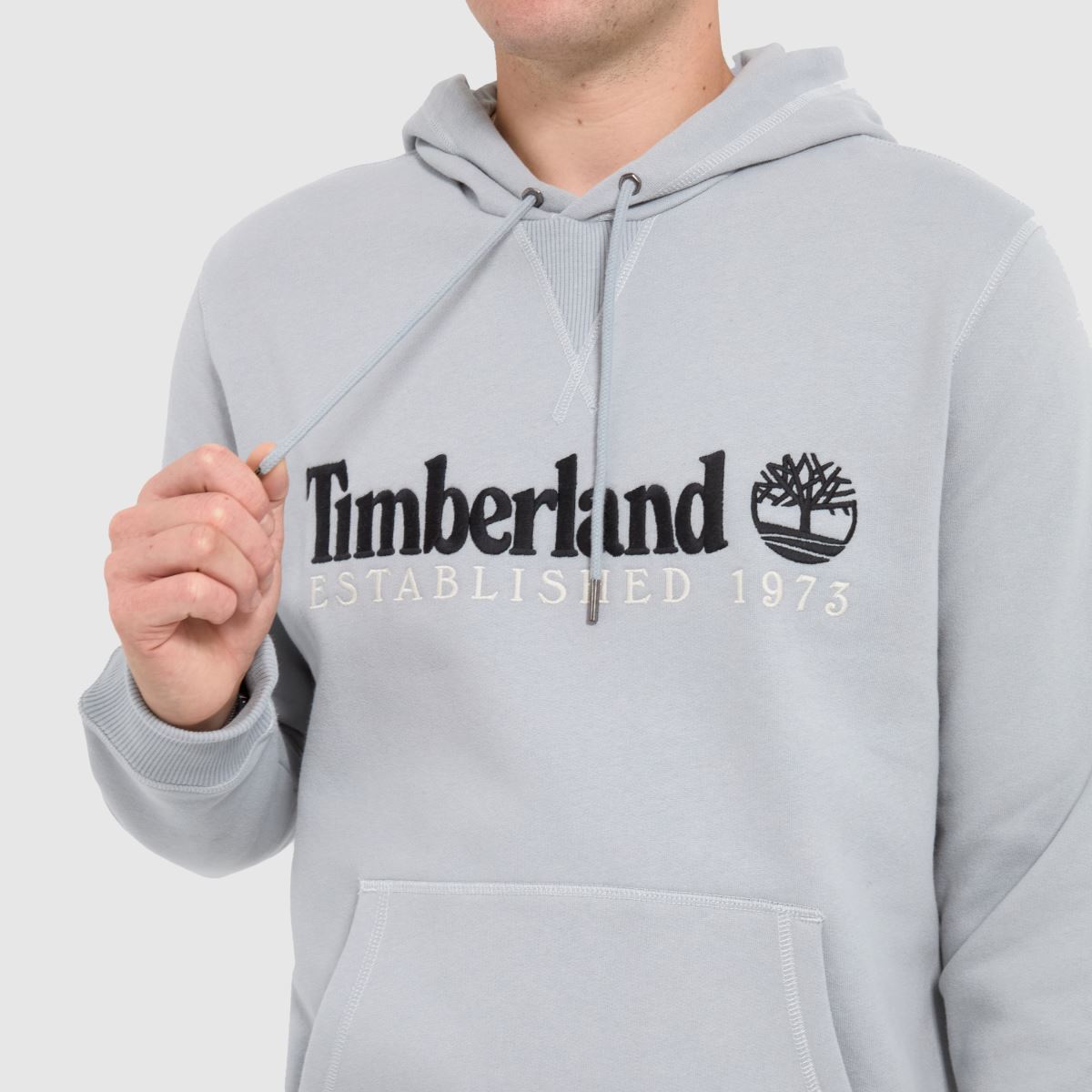 Timberland – Grå huvtröja med 50-årsjubileumsmotiv