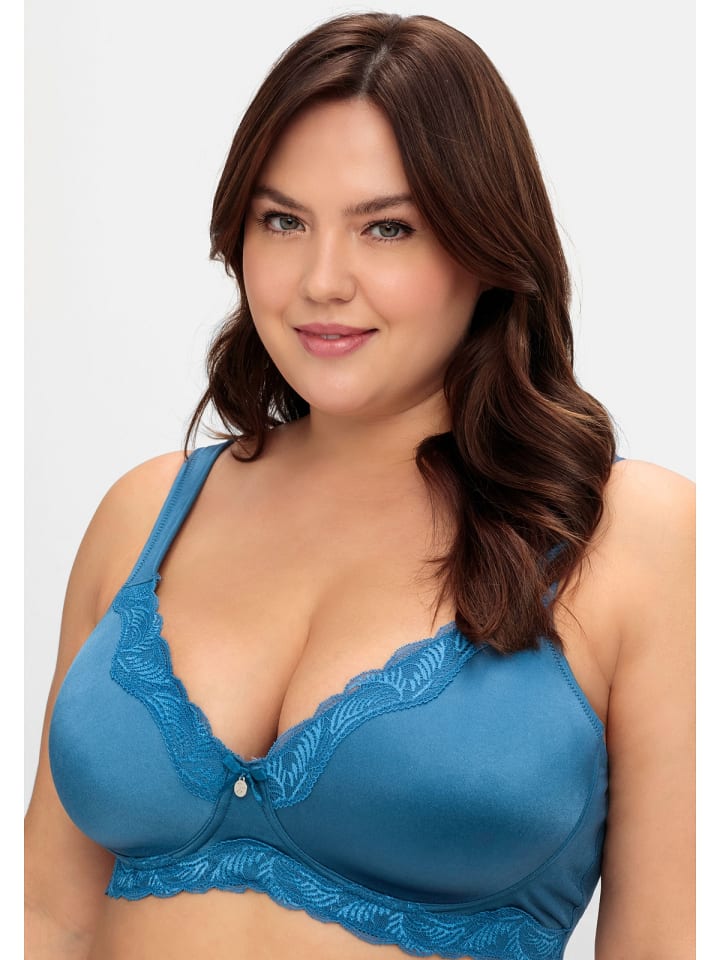 sheego Spitzen-BH in blau günstig kaufen