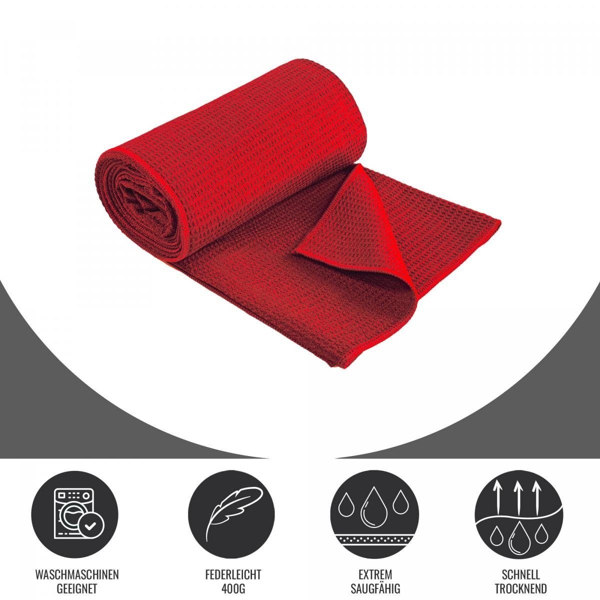 GORILLA SPORTS Sporthandtuch Yoga Handtuch 180x60cm, Towel, Strandtuch, Saugfähig, Schnelltrocknend