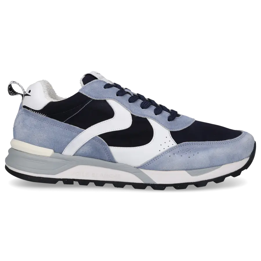 VOILE BLANCHE - Sneaker low MAGG Veloursleder - blau