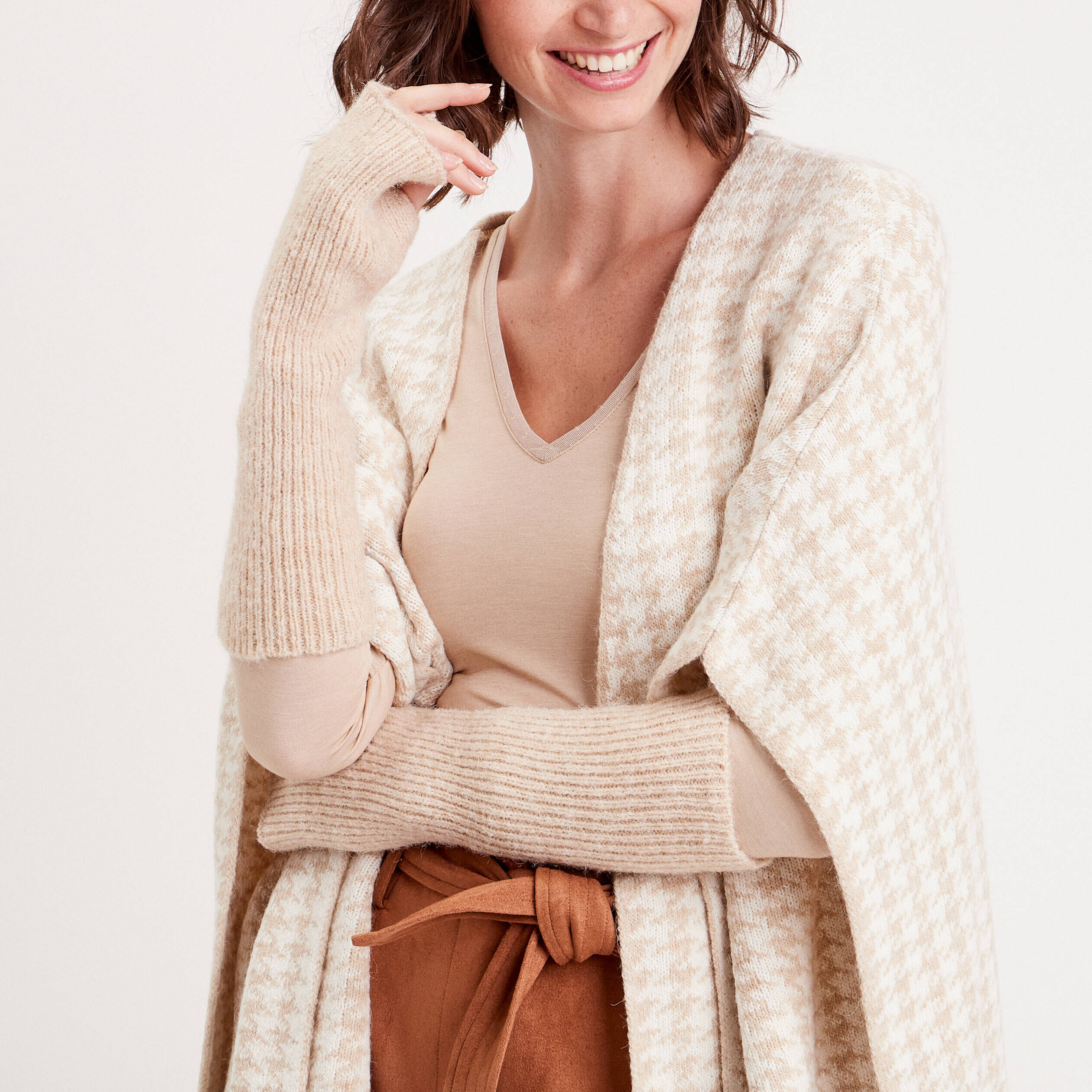 Mitaines longues beige femme | Cache Cache