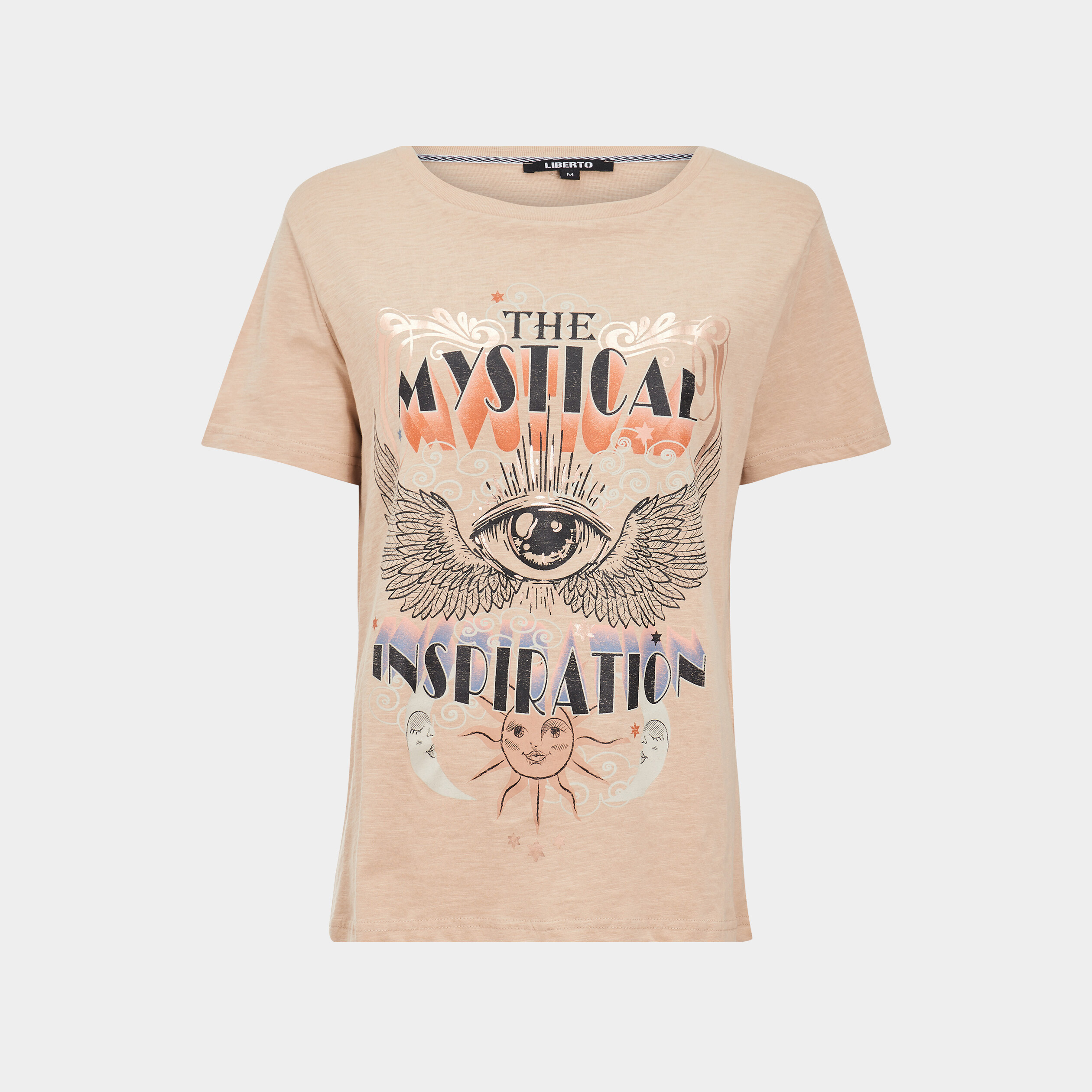 T-shirt coton manches courtes marron femme | La Halle