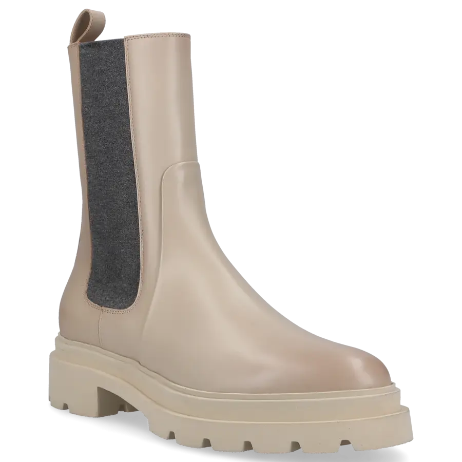 Santoni - Chelsea Boots 59524 Kalbsleder - grau