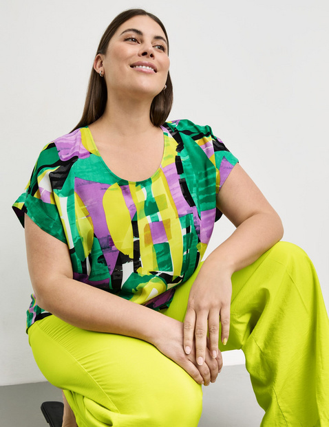 Blusenshirt mit farbenfrohem Print