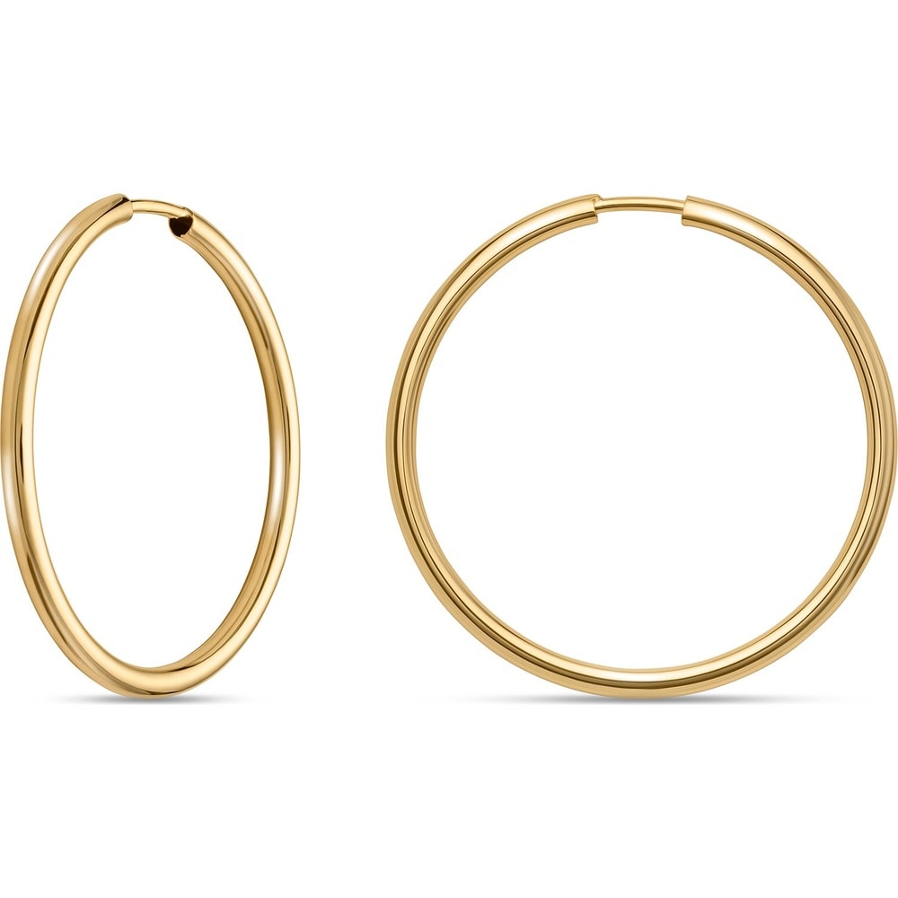 Valeria Créoles 585 Or jaune Boucles d'oreilles