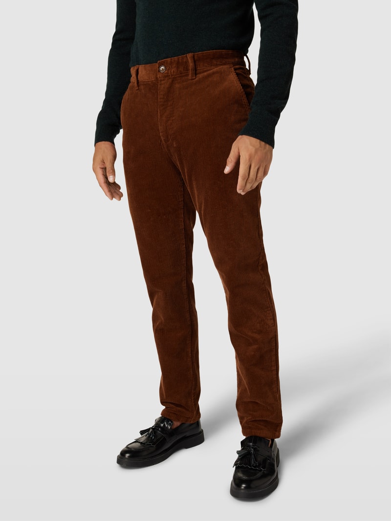 Cordhose mit Stretch-Anteil in cognac