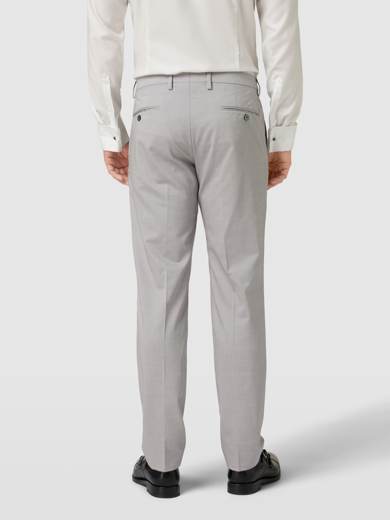 Slim Fit Anzughose mit Bügelfalten Modell 'Blayr' in silber