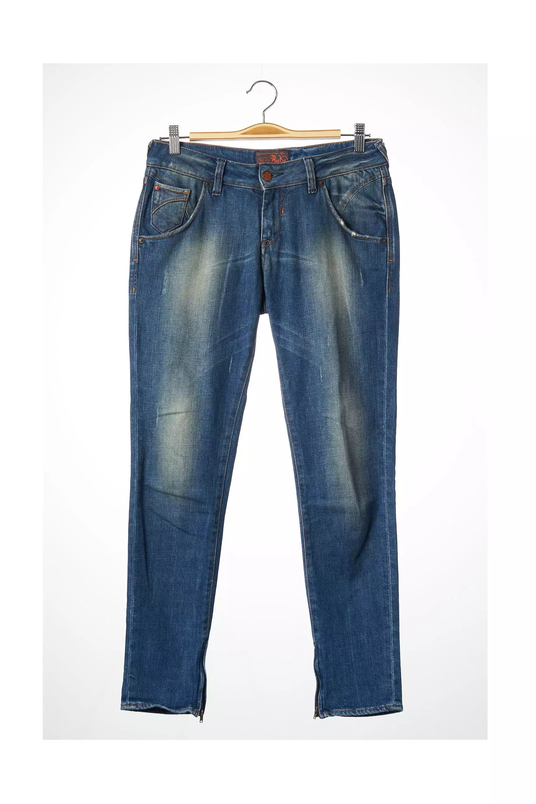 Reiko Pantalon7 8 Femme couleur bleu