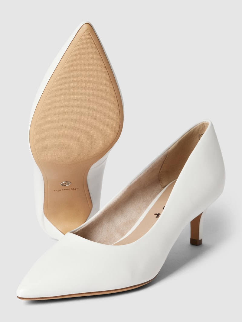 Pumps in Leder-Optik in weiß