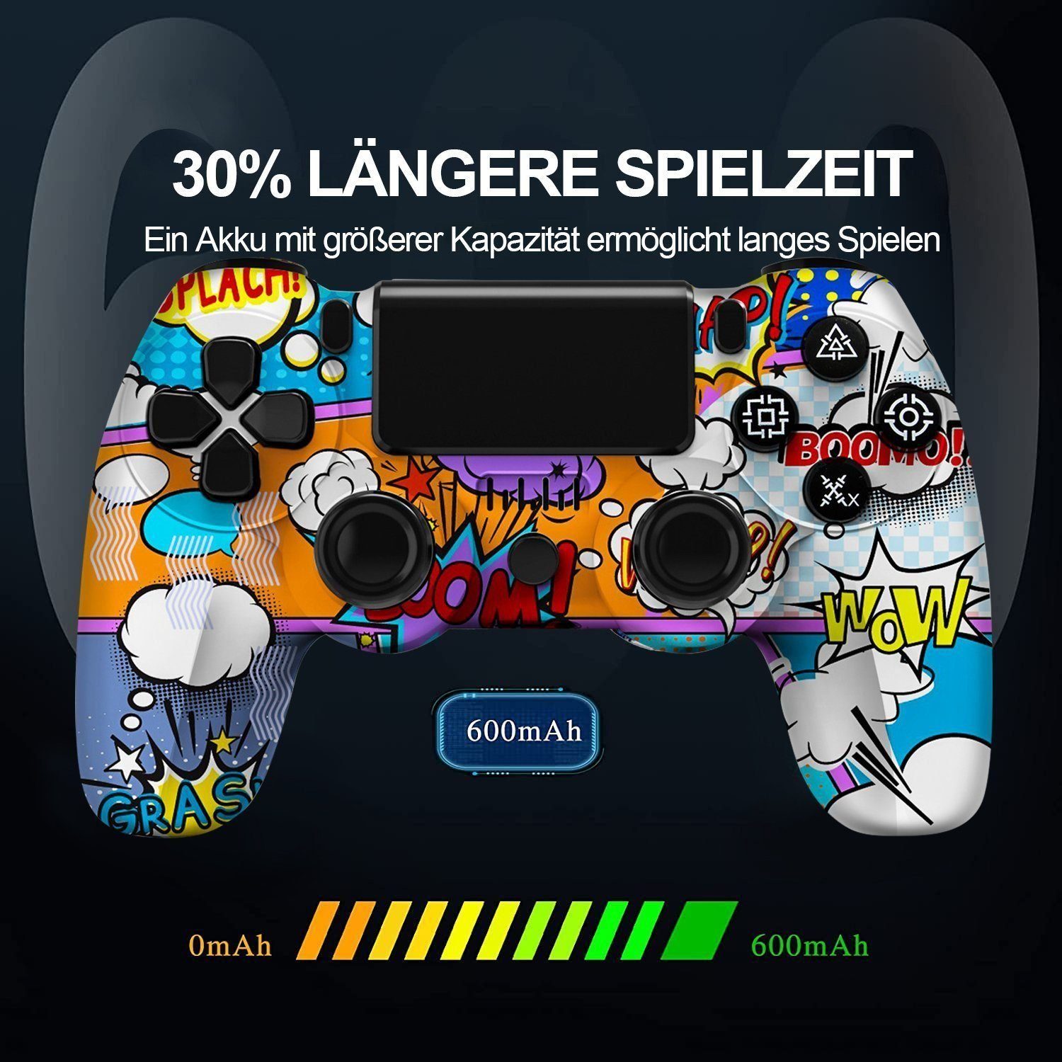 Tadow Gamepad, Game Controller, für PS4, Wireless, Bluetooth PlayStation 4-Controller
