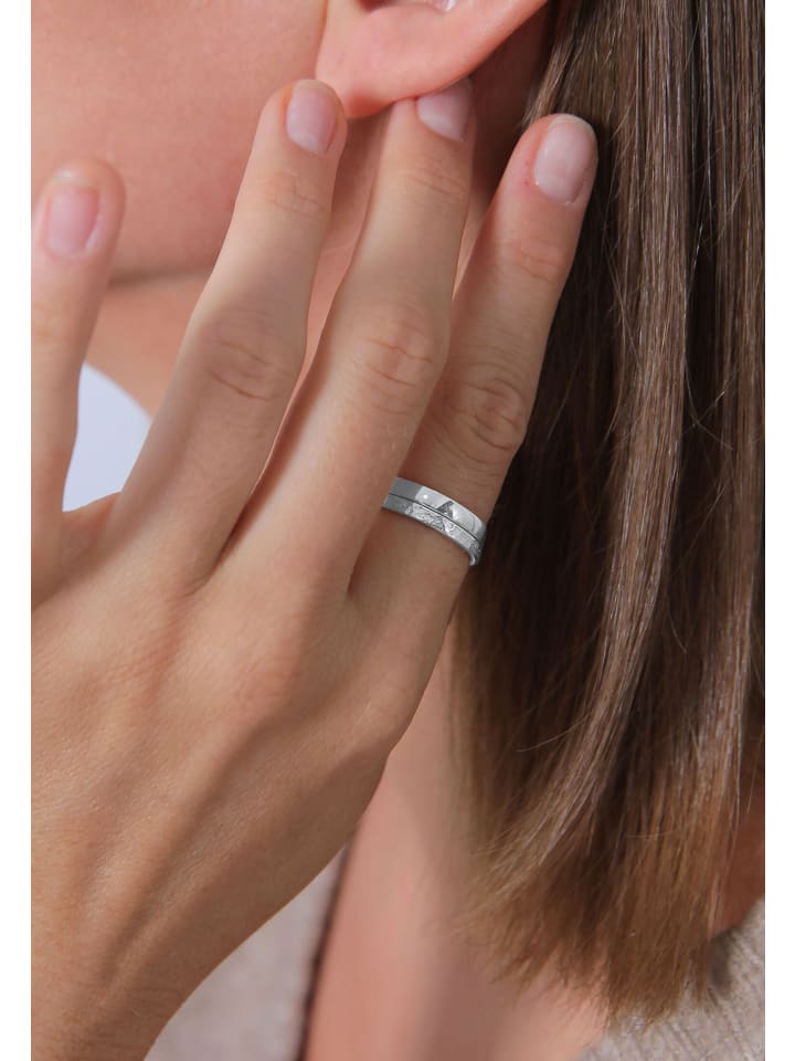 Elli Ring 925 Sterling Silber Ring Set in Silber günstig kaufen