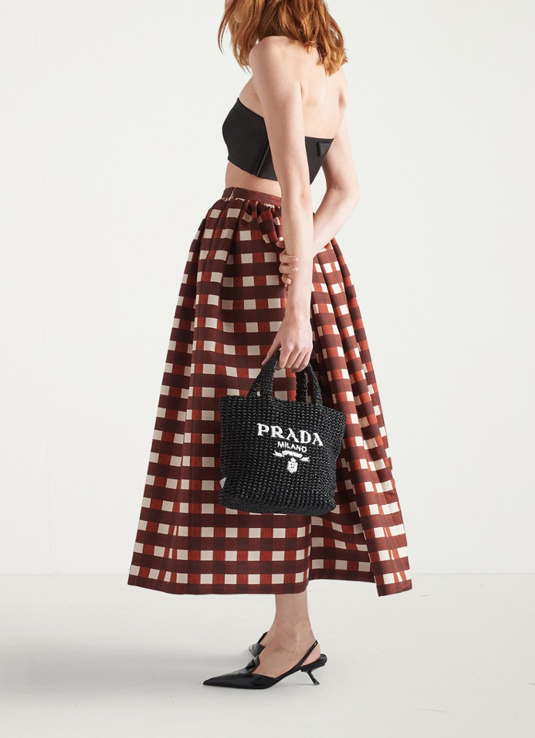 Petit sac à main Prada en raphia