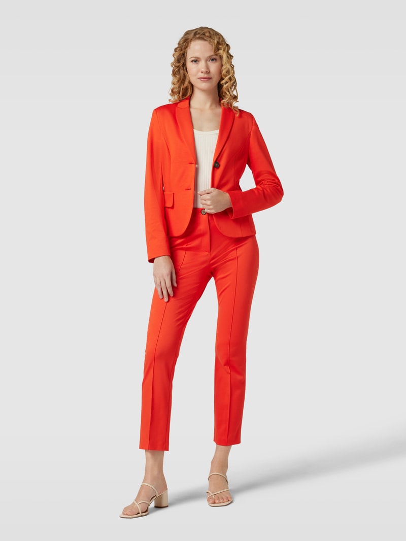 Blazer aus Viskose-Mix mit Stretch-Anteil mit Pattentaschen in hellrot