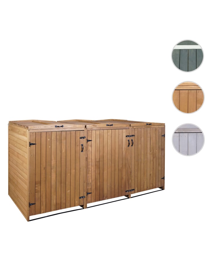 MCW 3er-/6er-Mülltonnenverkleidung H74, Braun günstig kaufen onesize