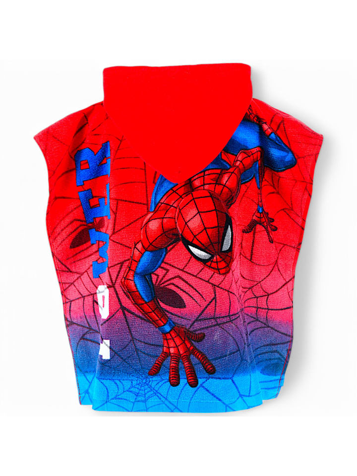 Spiderman Badeponcho Spider-Man  - (B) 55 cm x (L) 110 cm in Rot günstig kaufen 55 x 100 cm