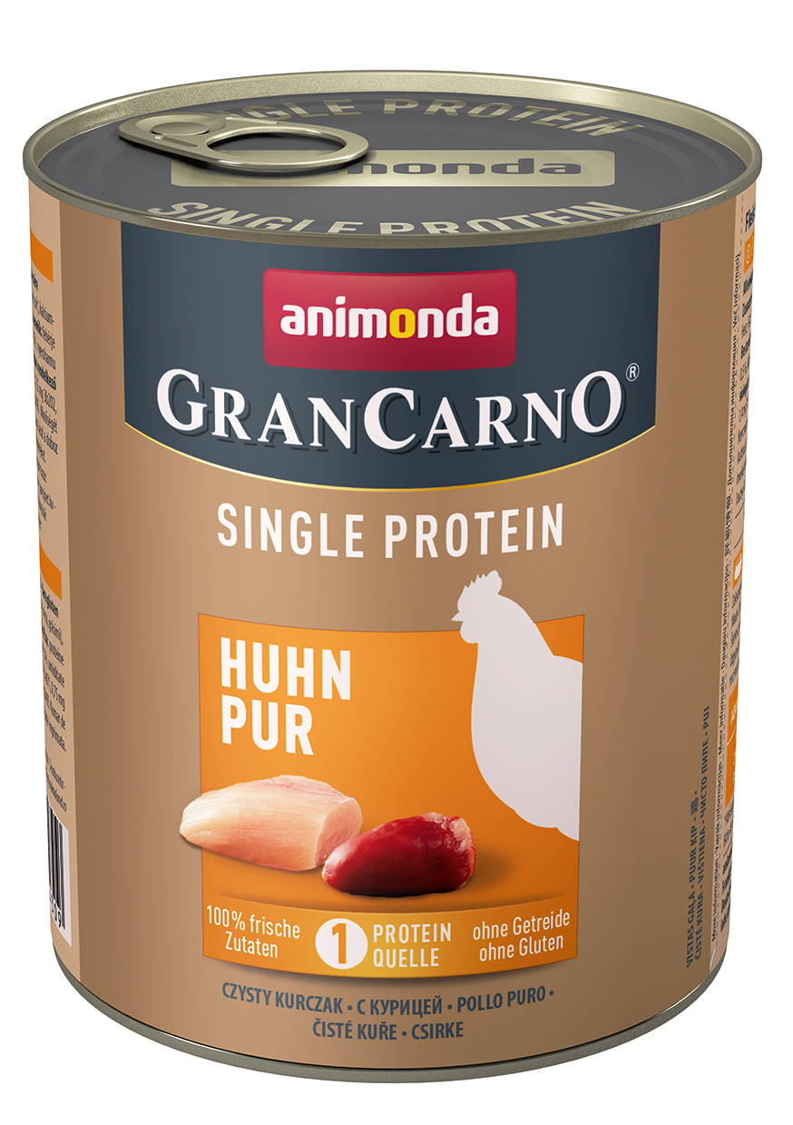 Animonda Hundenassfutter Animonda GranCarno Single Protein Huhn pur 24x800 g