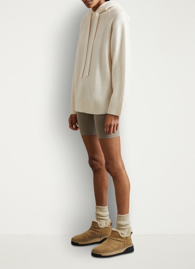 Bluza z kapturem Reiss Charlie z cienkiej dzianiny z domieszką kaszmiru