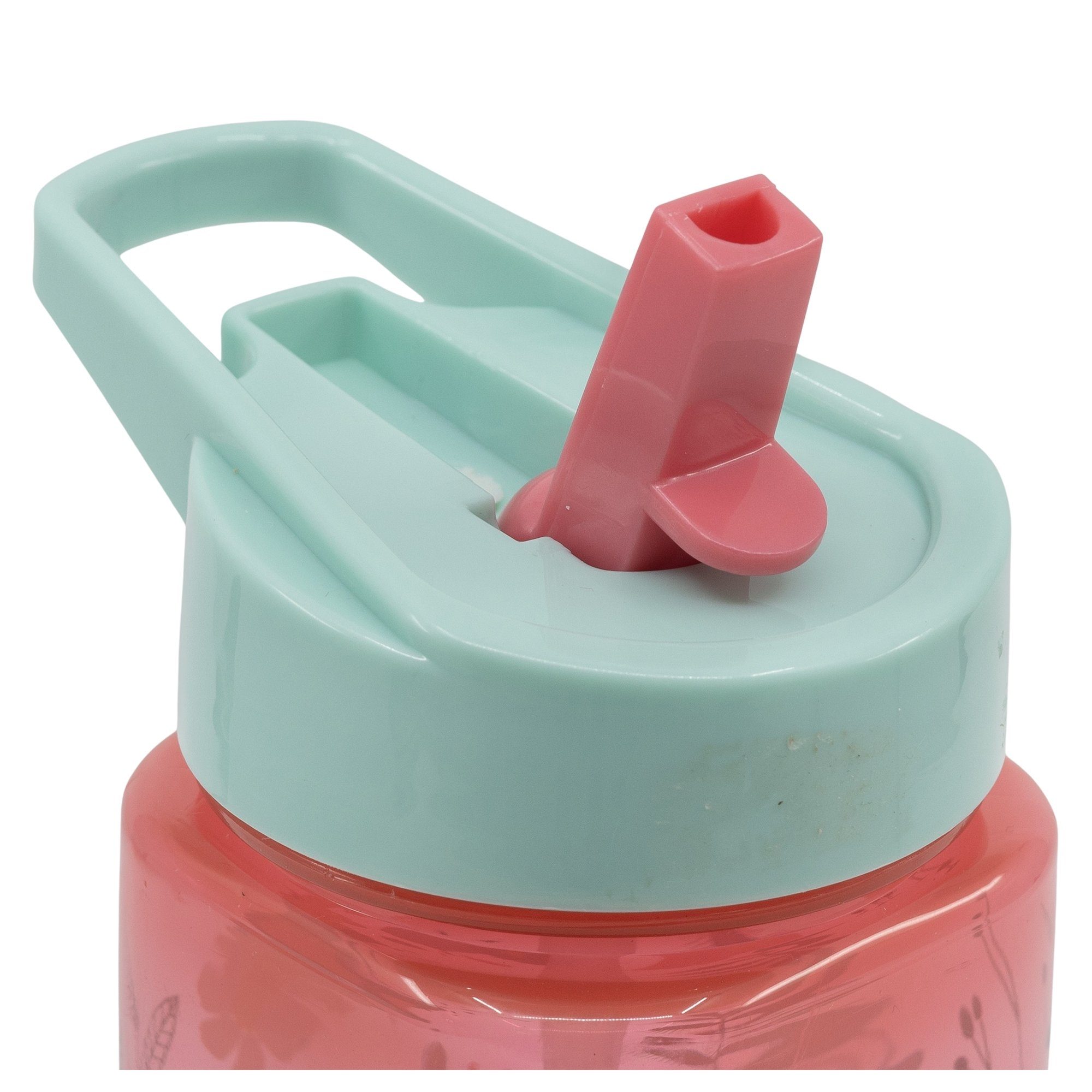 Minnie Mouse Trinkflasche Minni Maus, Kinderflasche mit Tragegriff & Trinkkappe 530 ml BPA frei