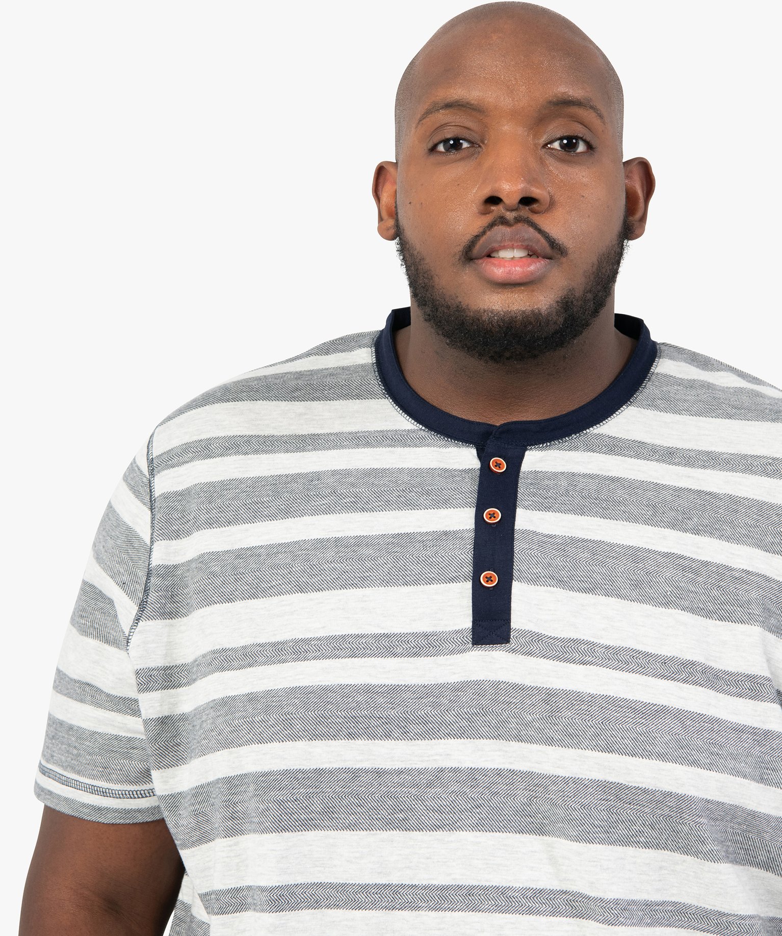 Pyjashort homme grande taille avec haut rayé raye | GEMO
