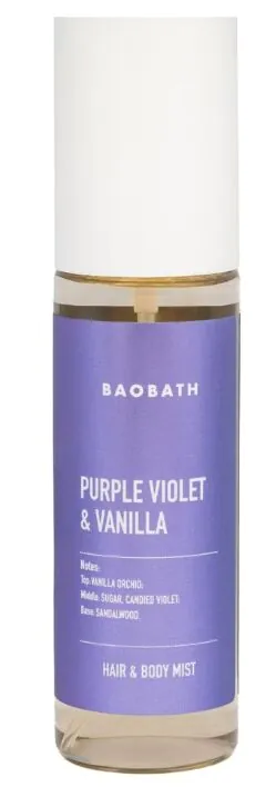Baobath Purple Violet & Vanilla Σώμα και Μαλλιά Mist