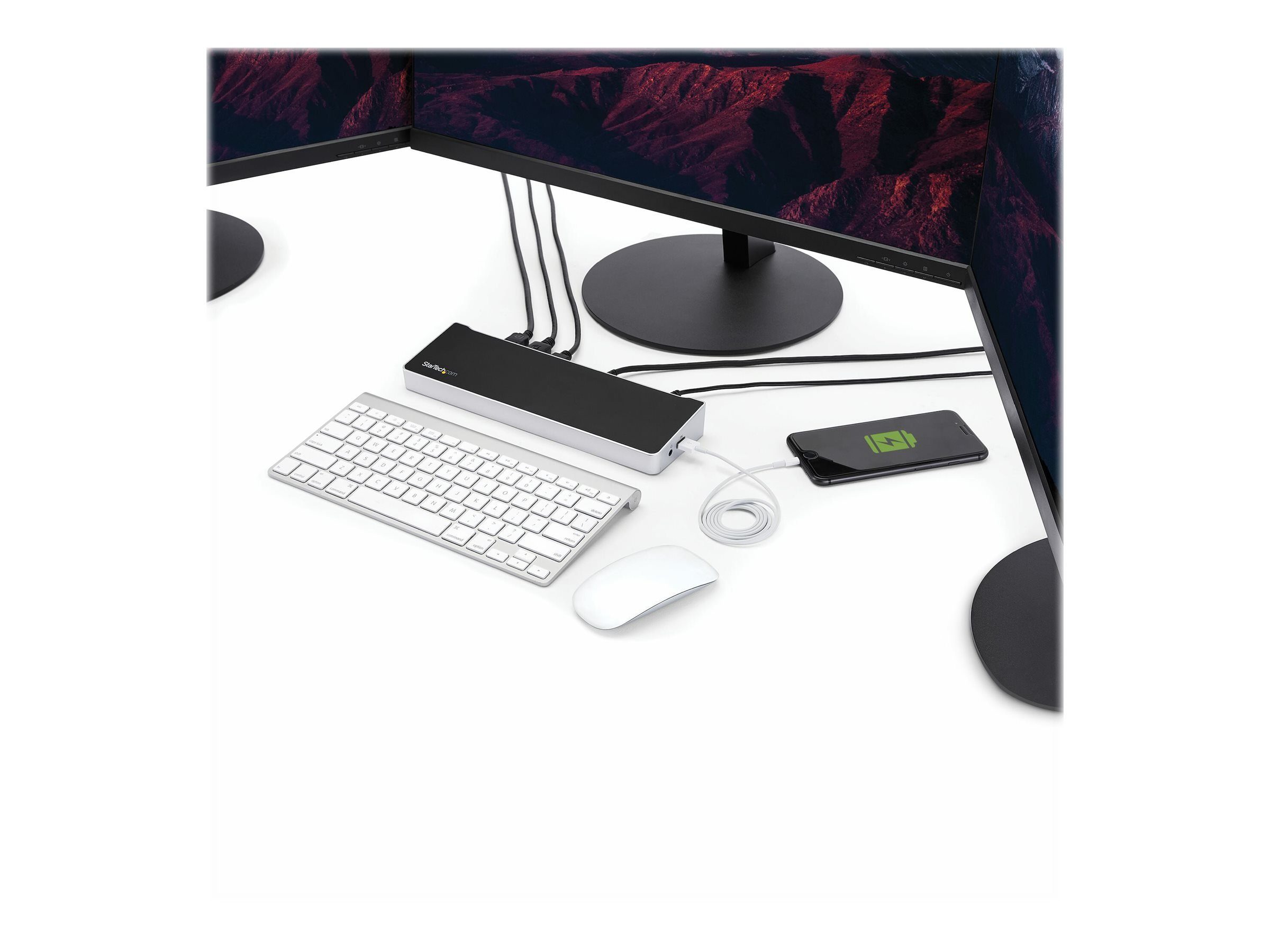 Startech.com Laptop-Dockingstation STARTECH.COM Triple-4K Monitor USB-C Docking Station for Laptops