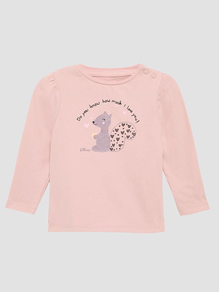 s.Oliver Longsleeve in Rosa günstig kaufen