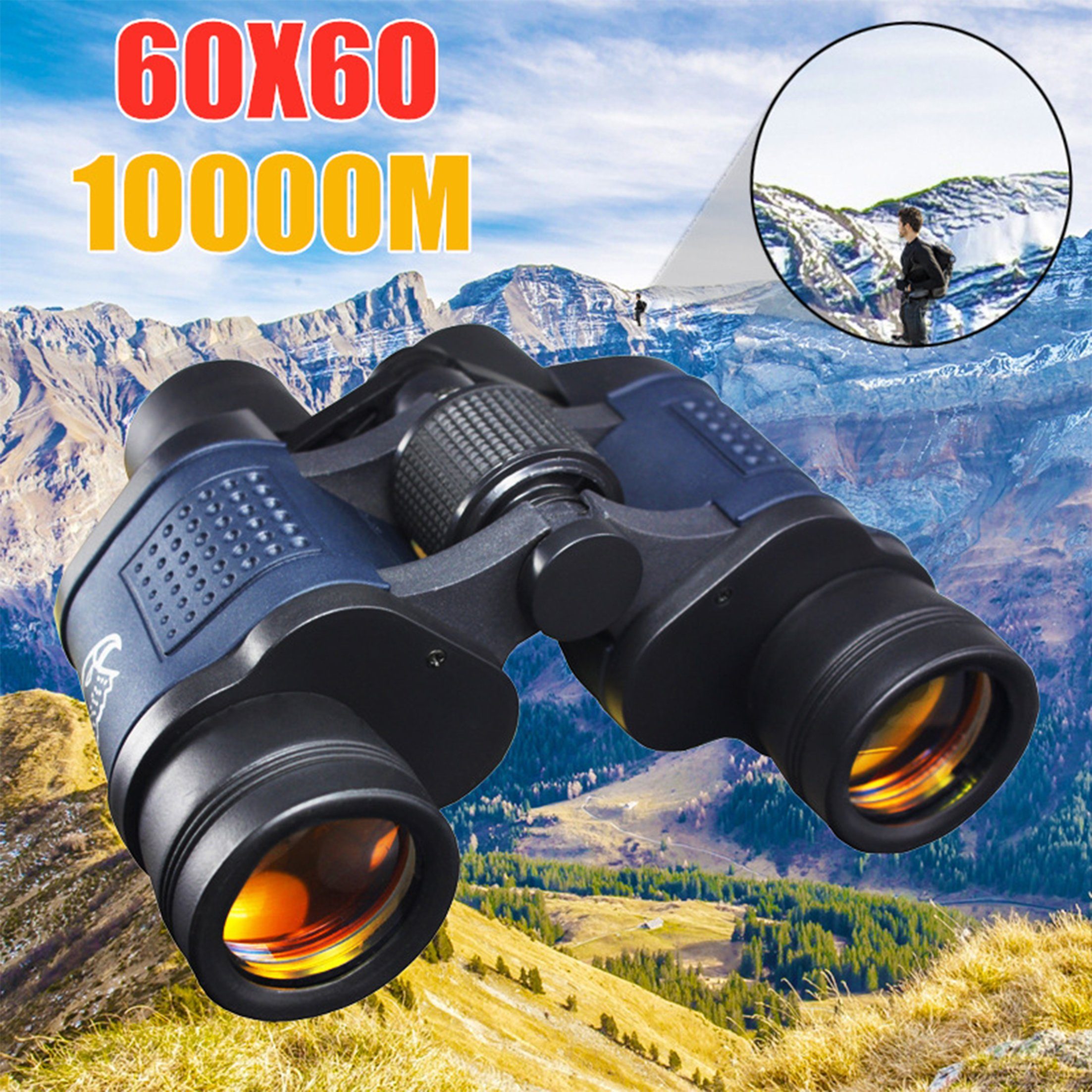 KINSI Ferngläser,Outdoor-Fernglas,HD,Microlite Nachtsicht,rote Folie Binocular (Mit Koordinaten,geeignet für Vogelbeobachtung/Sport/Jagd/Reisen)