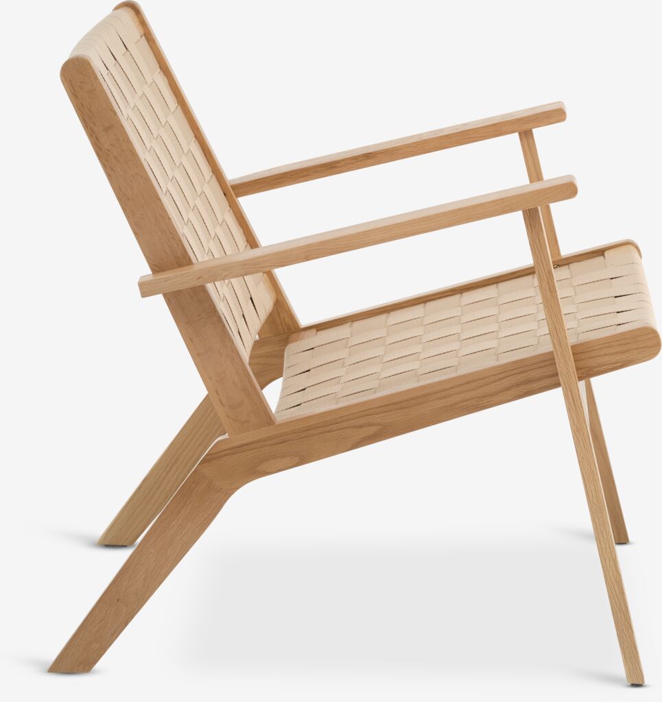 VADEHAVET Fauteuil VADEHAVET, tissu naturel/chêne
