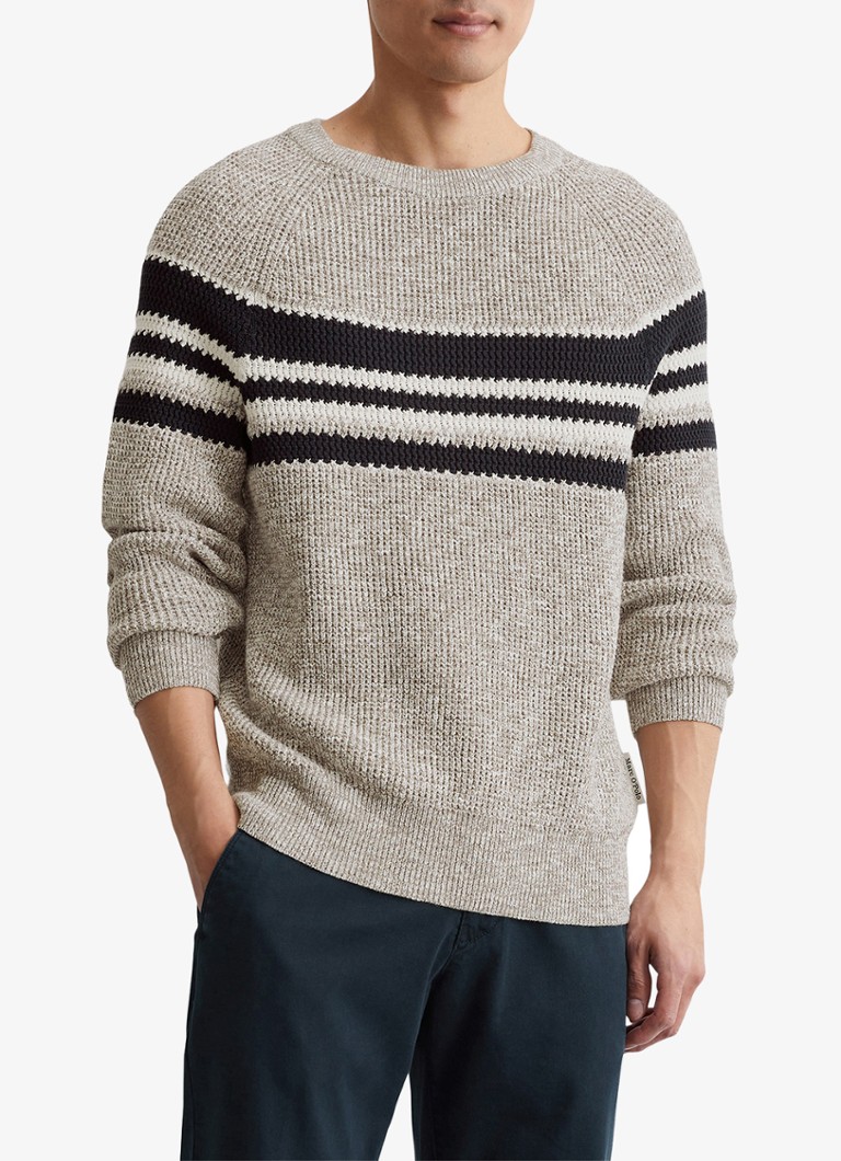 Marc O'Polo Chunky knit sweater with stripe print