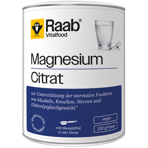 RAAB Vitalfood Magnesiumcitrat Pulver  200 g  Pulver