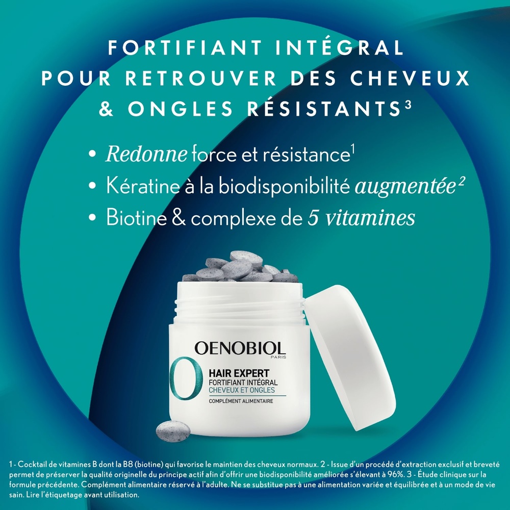 oenobiol Hair Expert Fortifiant Intégral Complément alimentaire Cheveux