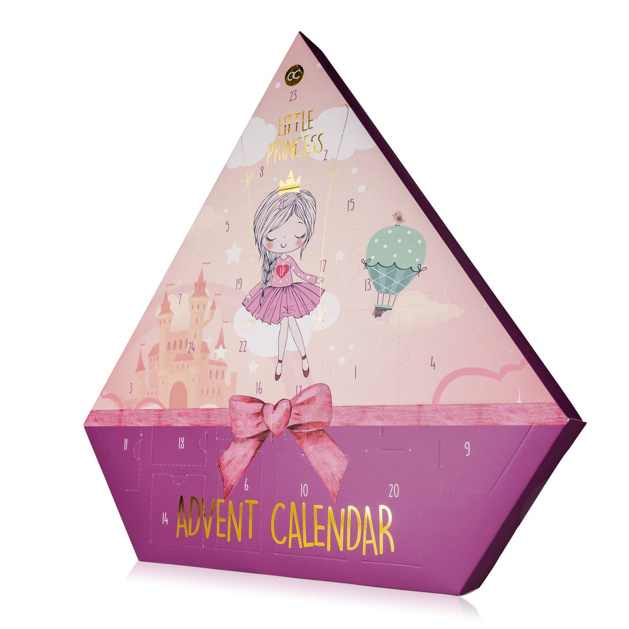 accentra Adventskalender LITTLE PRINCESS in diamantförmiger Box