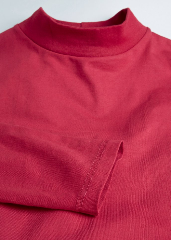 Essential Langarmshirt mit Stehkragen, seamless