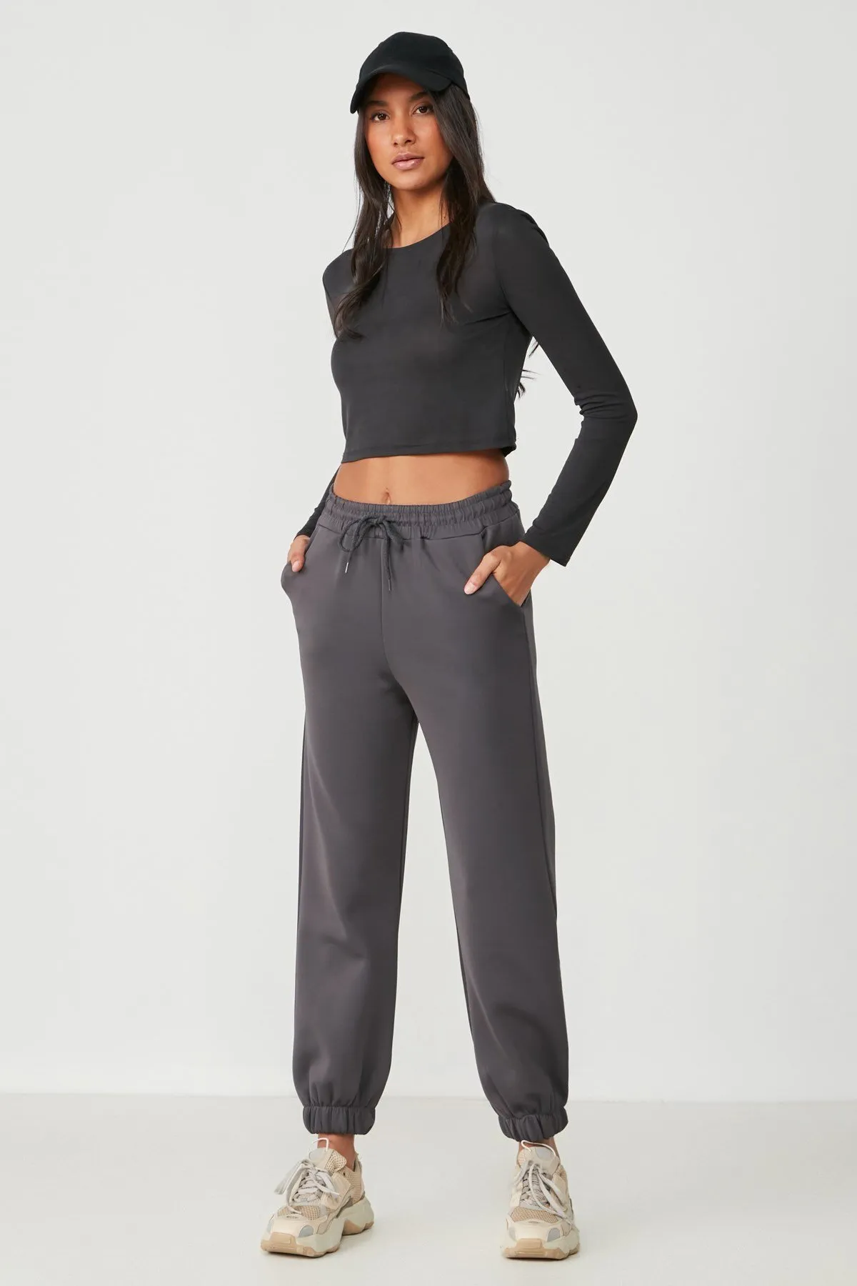 C&City  Jogger Elastic Sports Jogginghose 806 Smoked