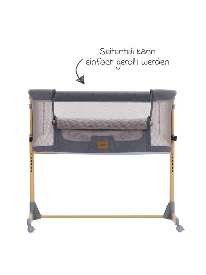 fillikid Beistellbett Crip 6-fach höhenverstellbar in grau günstig kaufen onesize