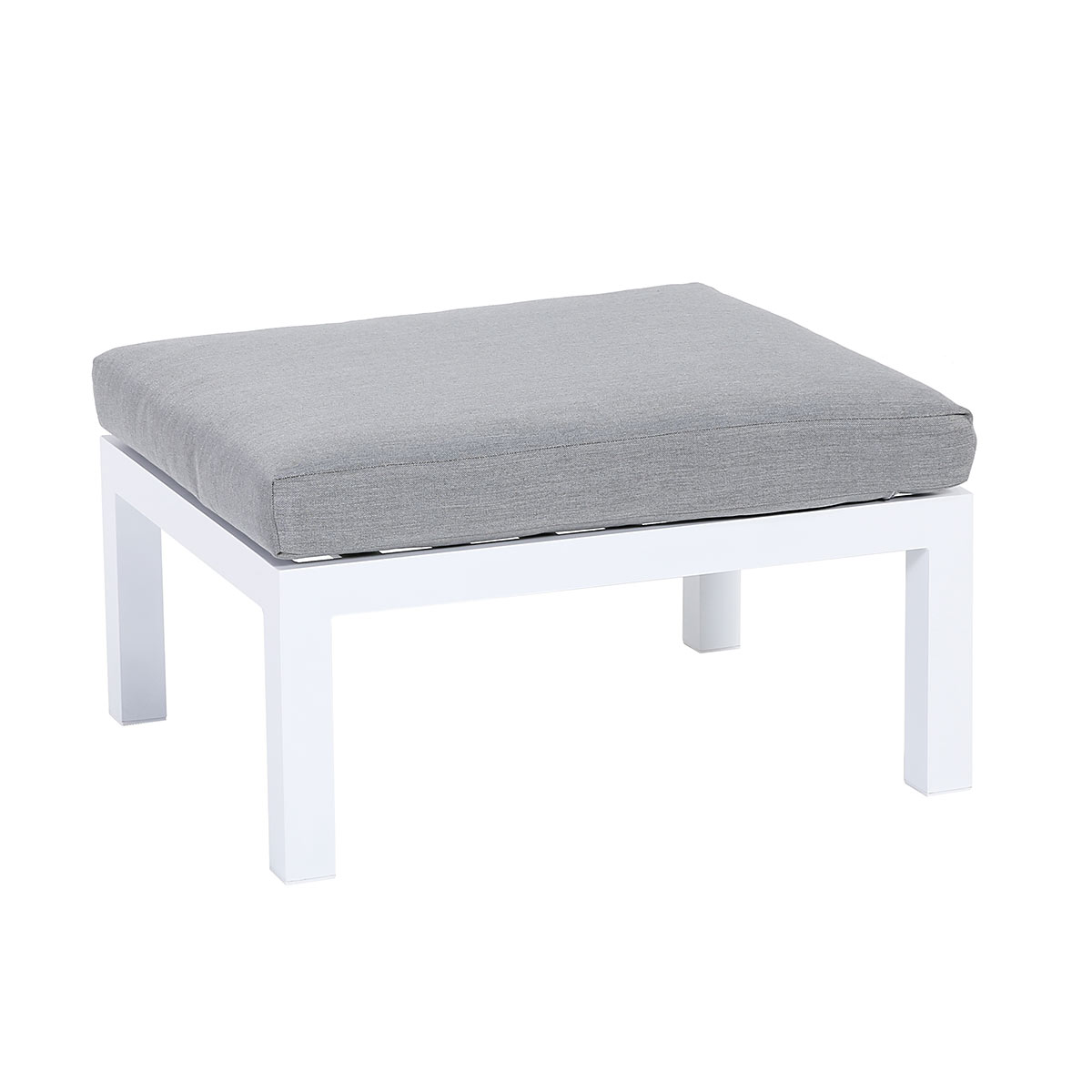 Gartenfreude Aluminium Hocker Ambience 60x72x32 cm, weiß