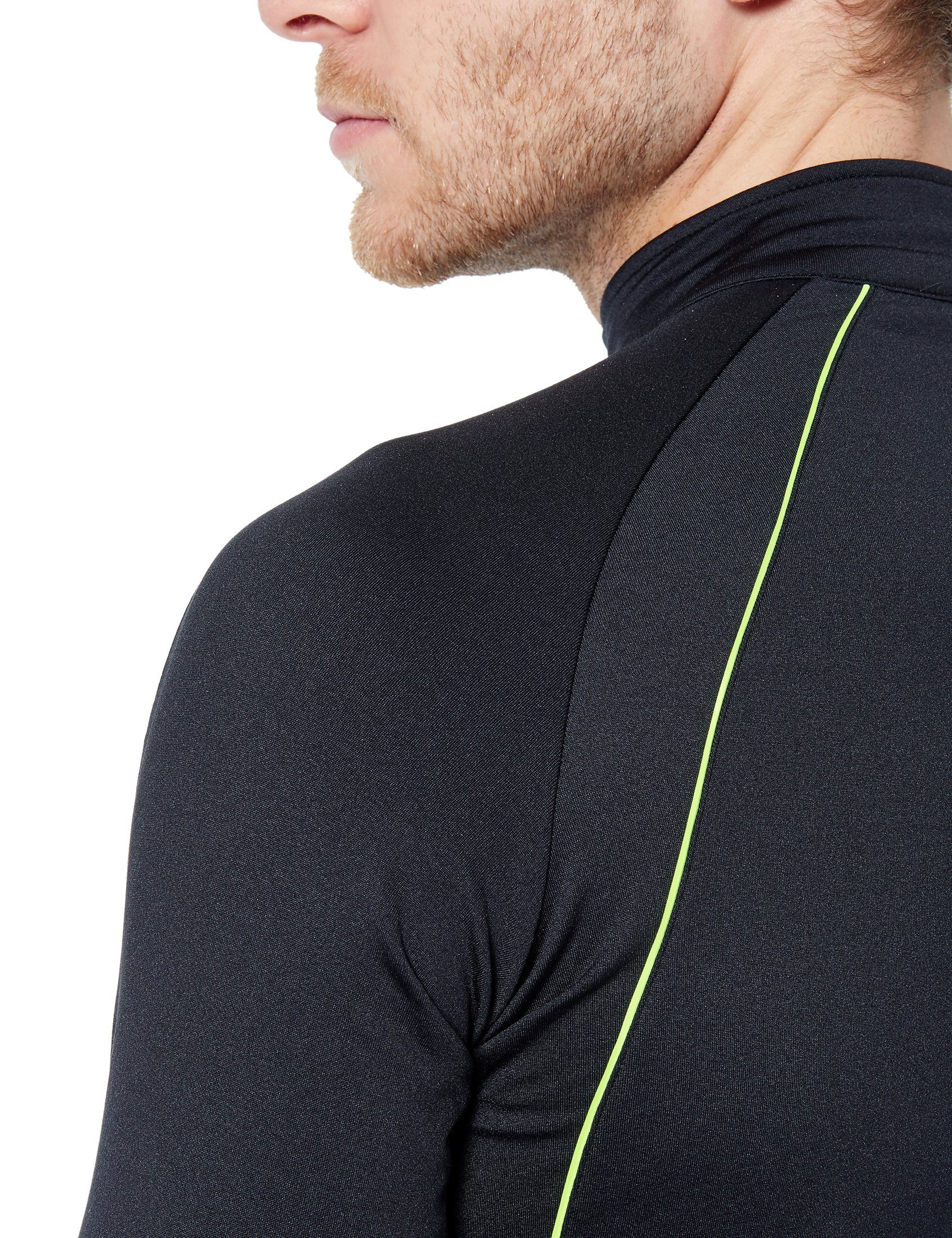 Zoomyo Laufshirt windabweisendes, angerautes Herren Fleece Laufshirt Jimi mit Reflektoren und Quick-Dry-Funktion
