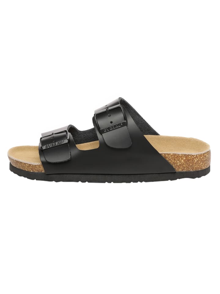 EVERAU Australia Leder Sandalen Duck in Schwarzes Leder günstig kaufen