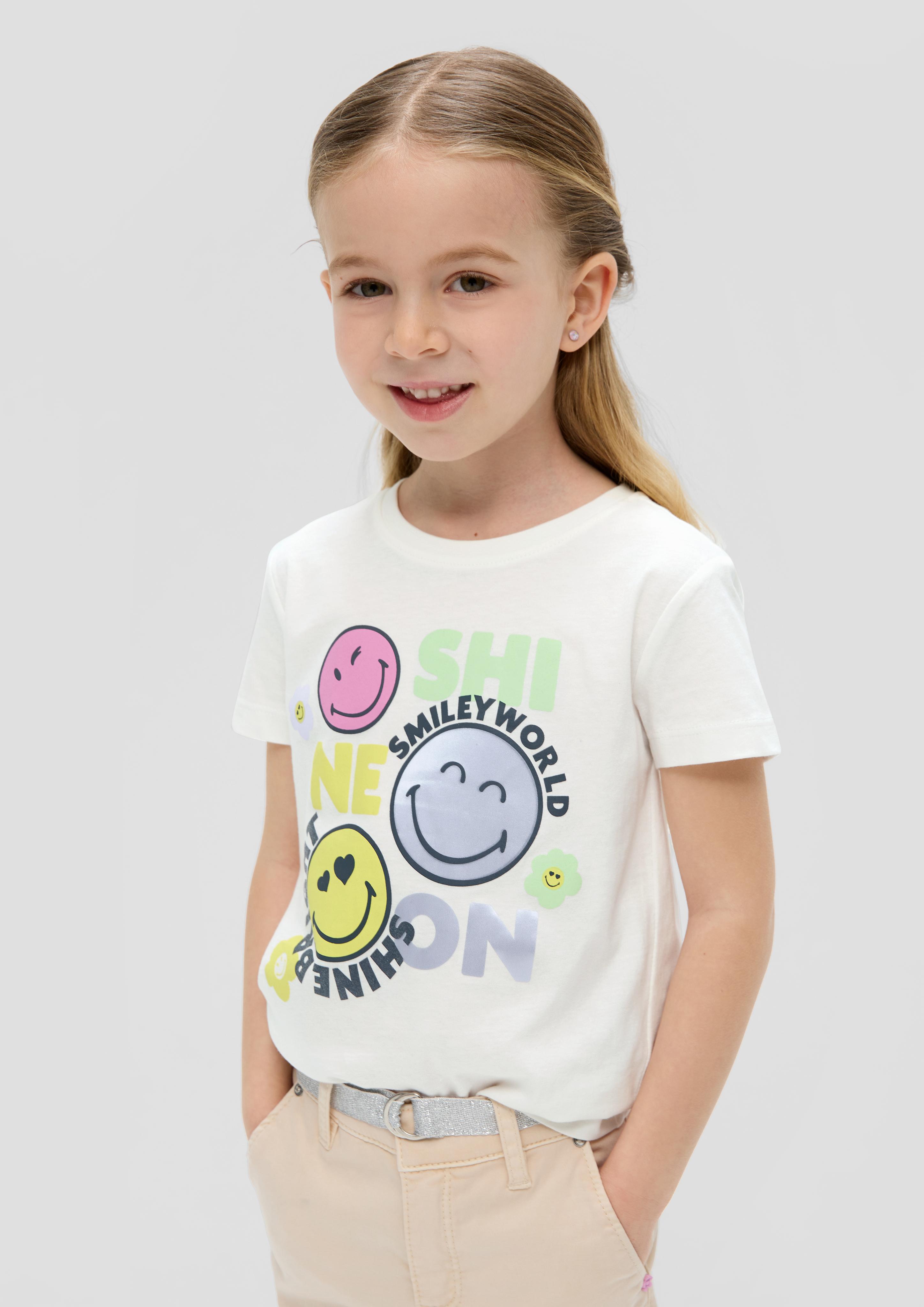 Baumwollshirt mit Smiley-Frontprint  2142056-0210