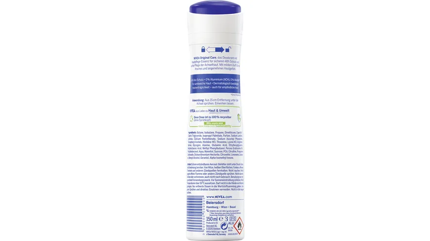 NIVEA Deo Spray Original Care 150 ml