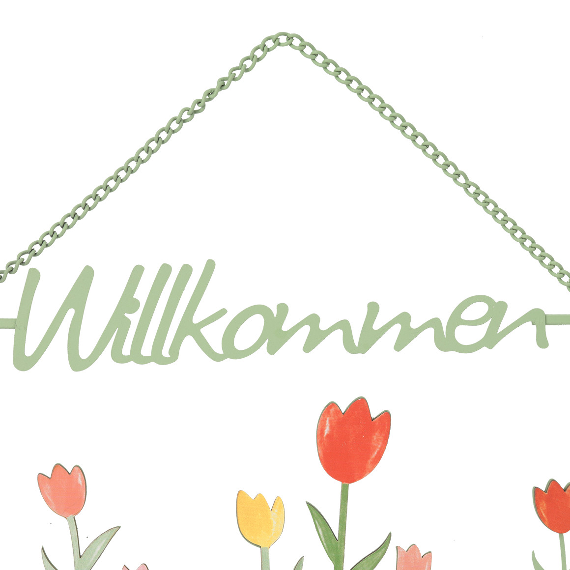 Deko-Hänger Metallschild Willkommen