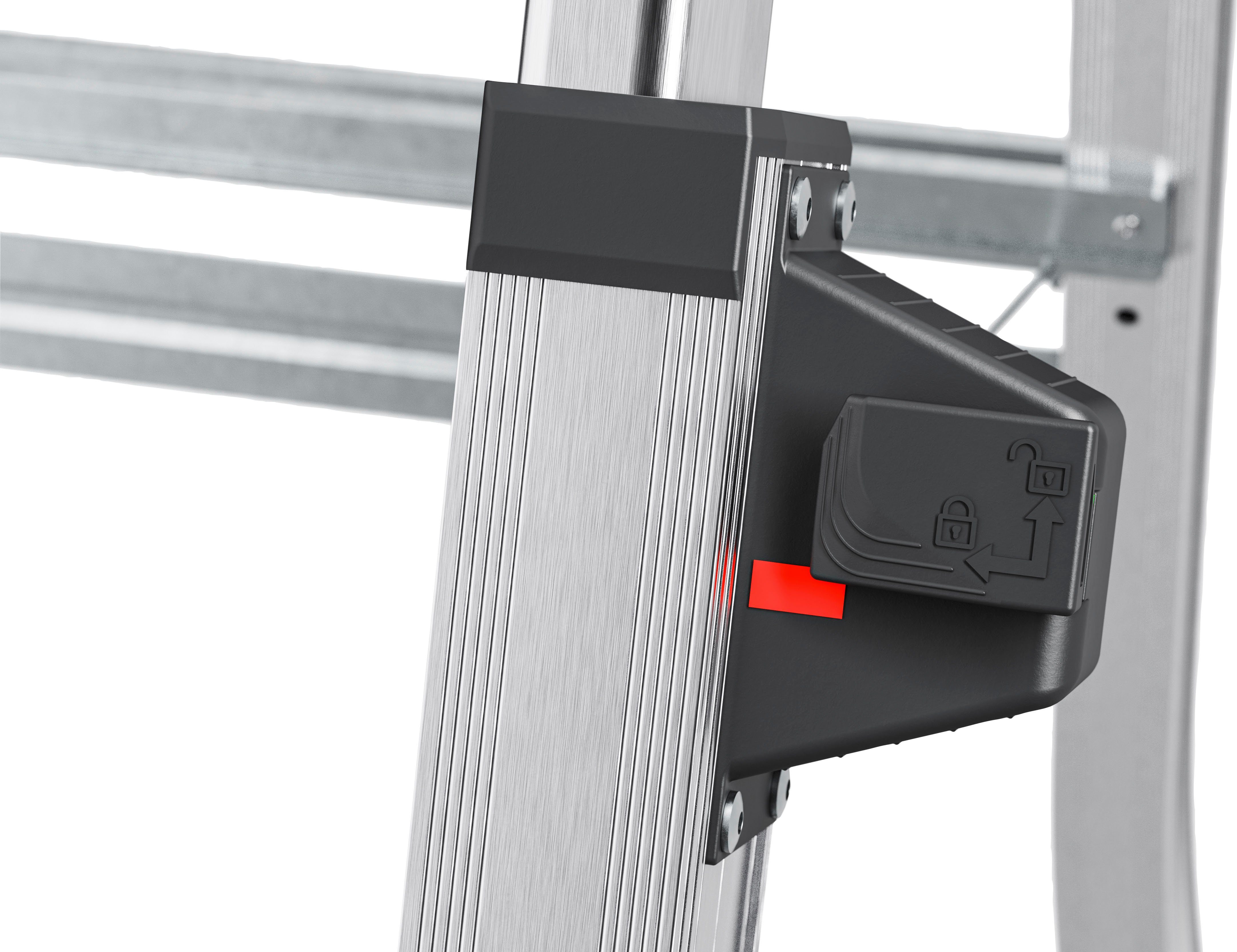 Hailo Teleskopleiter TL100 TopLine, Aluminium, 3-5 Stufen