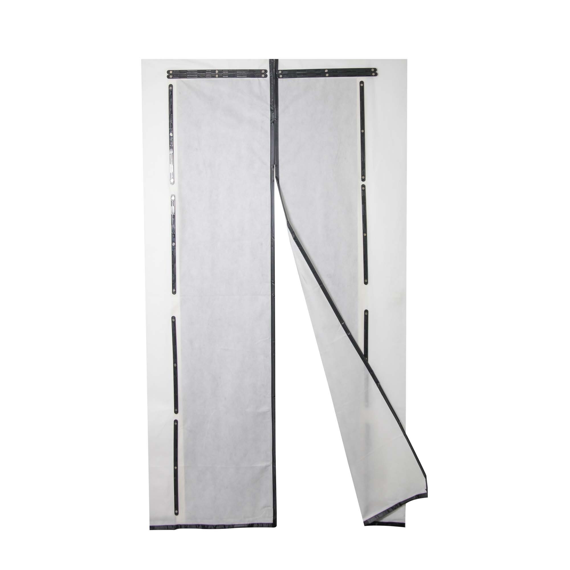 Scorprotect® Haustür Vlies Staubschutztür Magnet mit Magnetstreifen-Verschluss 210 x 110 cm