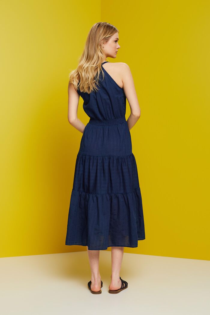 Gestuftes Midikleid aus Baumwolle
