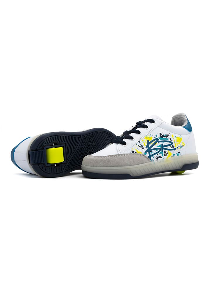 Breezy Rollers Sneakers mit Rollen in Weiß/ Gelb/ Blau günstig kaufen