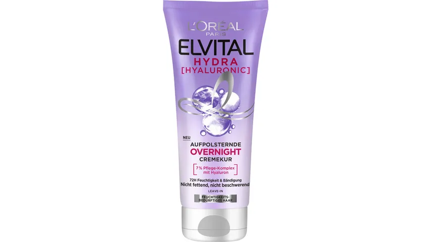 L'Oréal Elvital Hyaluron Overnight Cremekur 200 ml