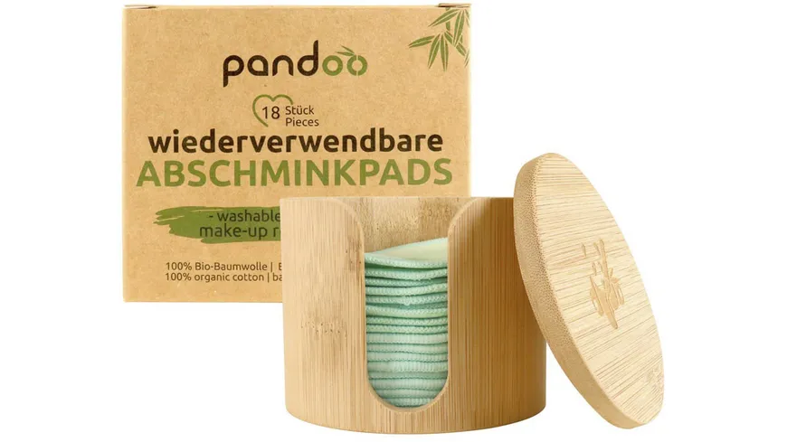 pandoo Abschminkpads aus Bio-Baumwolle