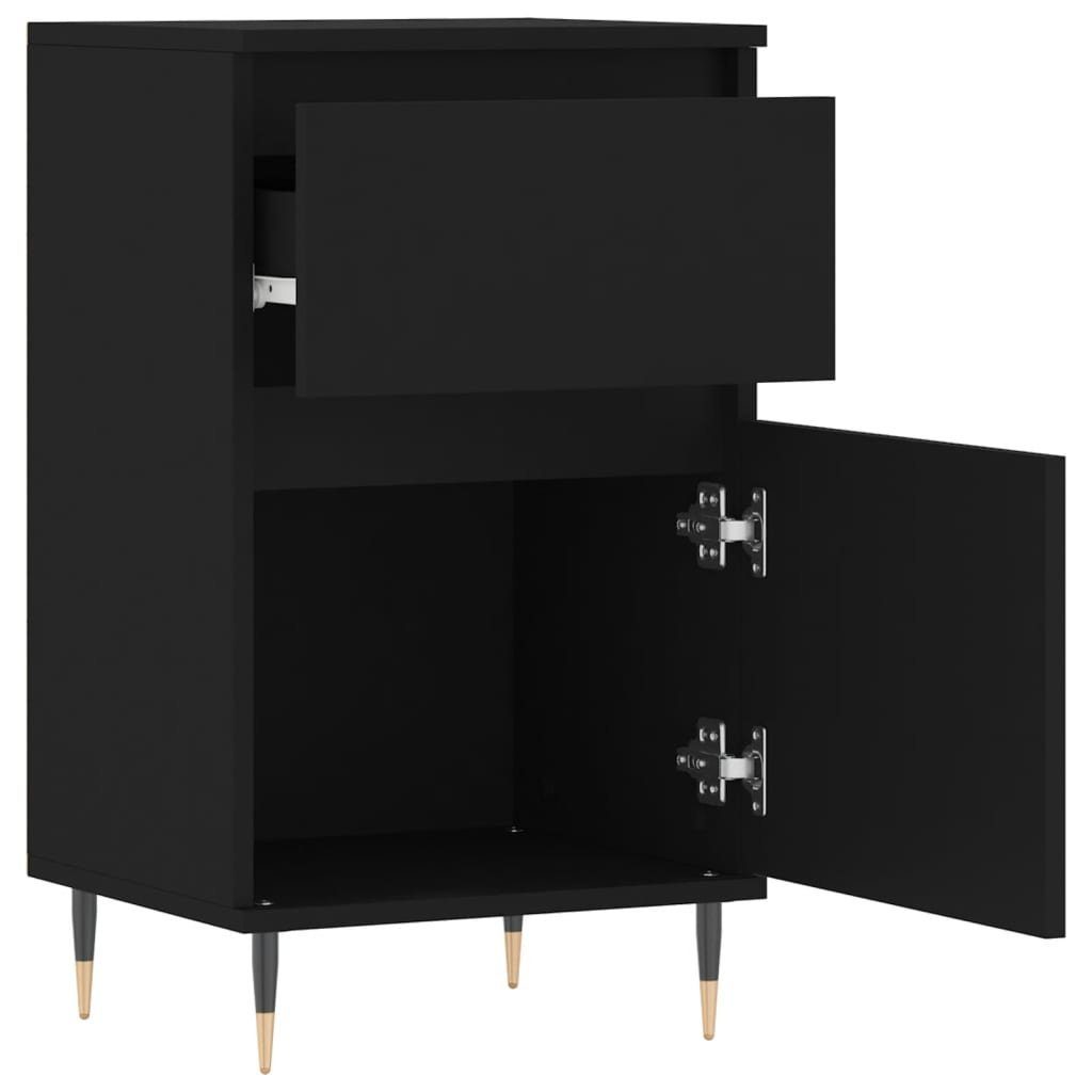 vidaXL Anrichte Sideboards 2 Stk Schwarz 40x35x70 cm Holzwerkstoff Kommode