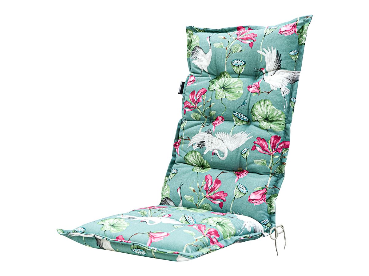Madison Vieve Green 123 x 50 Gartenstuhlkissen mit hoher Rückenlehne